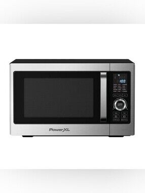 PowerXL Stainless Steel Countertop Microwave - Stainless/Black $230